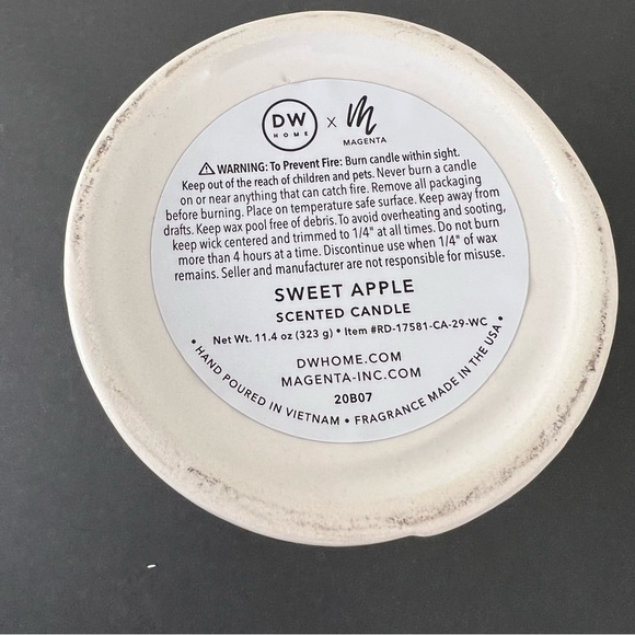 NEW #1 TEACHER RAE DUNN sweet apple CANDLE Christmas Holiday  gift idea - Picture 4 of 5